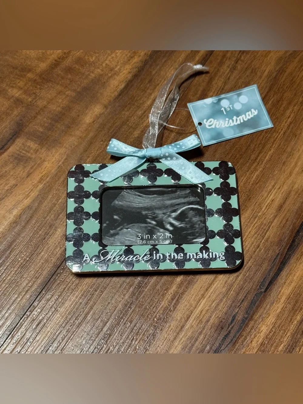 Hallmark Keepsake “A Miracle in the Making” Sonogram Frame Ornament